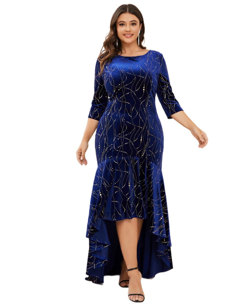 Royal blue evening dress size 18 sales